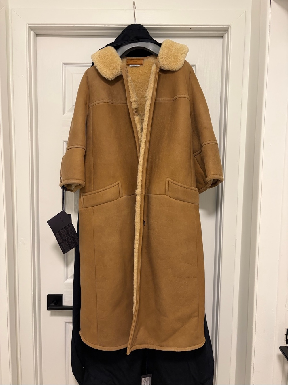 Nwt Prada Shearling Cappotto Trench Coat